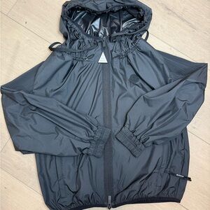 Moncler Black Hooded Bomber Jacket